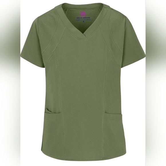 Olive Green Women's Scrub Set - Picture 3 of 11